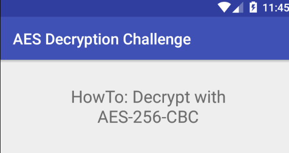 AHE17: Android Hacking Events 2017 (AES-Decrypt)