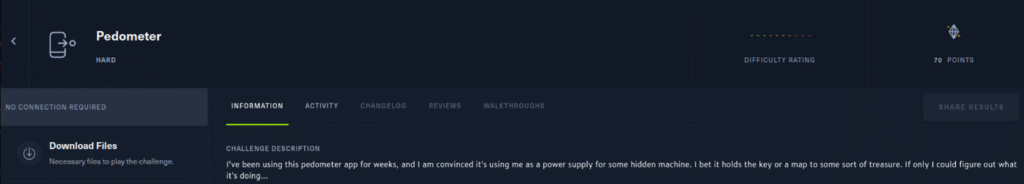 Pedometer HackTheBox